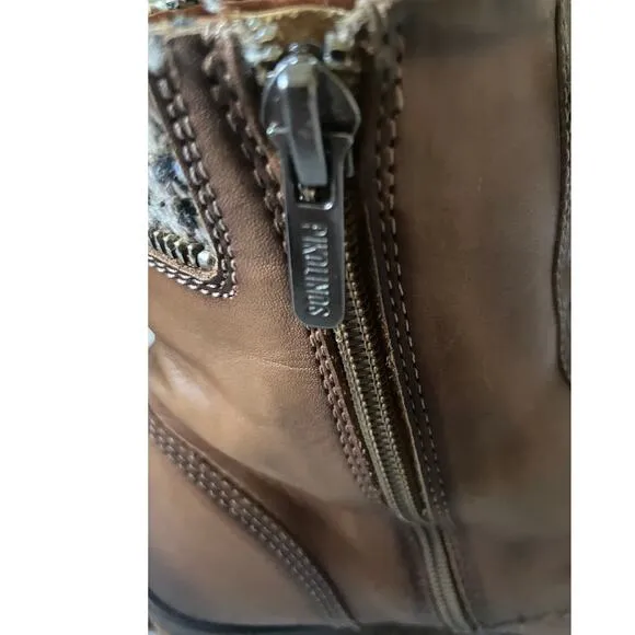 Pikolinos Womens/Teen Le Mans Leather Lace up Ankle Boots Sienna Size 37 6.5
