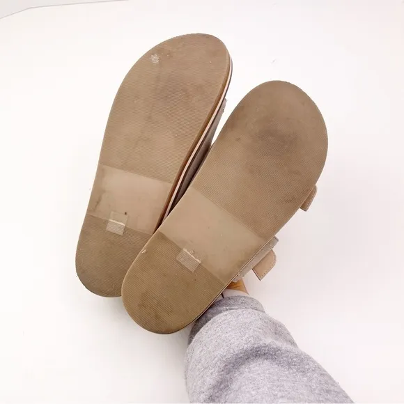 Pilcro Anthropologie Studded Slingback Taupe Leather Sandals Size 39 (US 8-8.5)