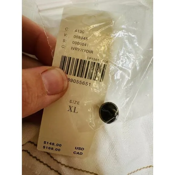 PILCRO White Ruffle V-Neck Shift Mini Dress NWT Size Extra Large