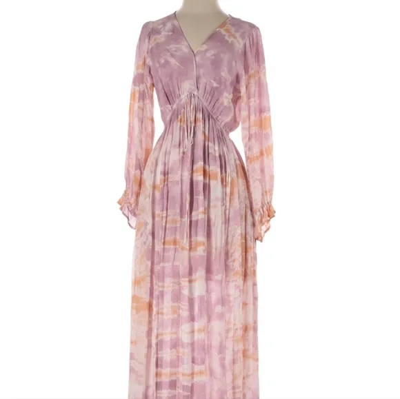 Pink Pastel Tie Dye Maxi Dress - Young Fabulous &amp; Broke