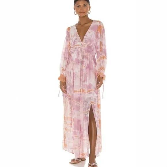 Pink Pastel Tie Dye Maxi Dress - Young Fabulous &amp; Broke