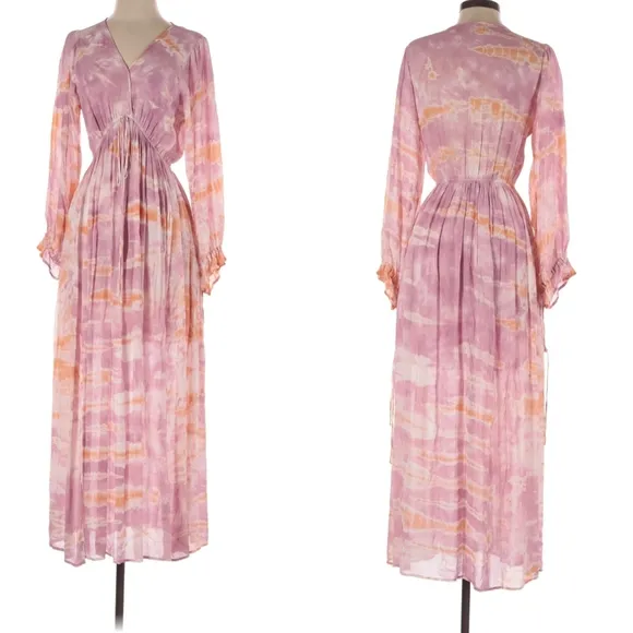 Pink Pastel Tie Dye Maxi Dress - Young Fabulous &amp; Broke