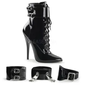 Pointed Toe Lace Up High Heel Ankle Boots