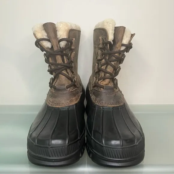 Polo Ralph Lauren Landen Waterproof Leather Sherpa Winter Boots Men’s Size 9 D