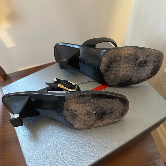 Prada black leather sandals, top condition with original packaging