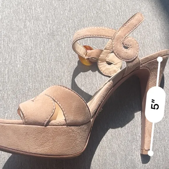 Prada platform ankle strap heels sandals