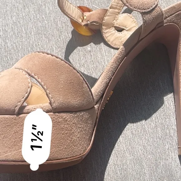 Prada platform ankle strap heels sandals