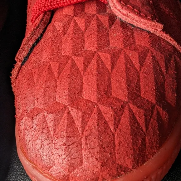 Puma 10 Mid Me Iced cherry red leather embossed hi top basketball sneakers