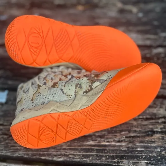 PUMA LAMELO BALL MB.01 Digital Camo Khaki/Orange Basketball Shoes Sneakers Sz 6