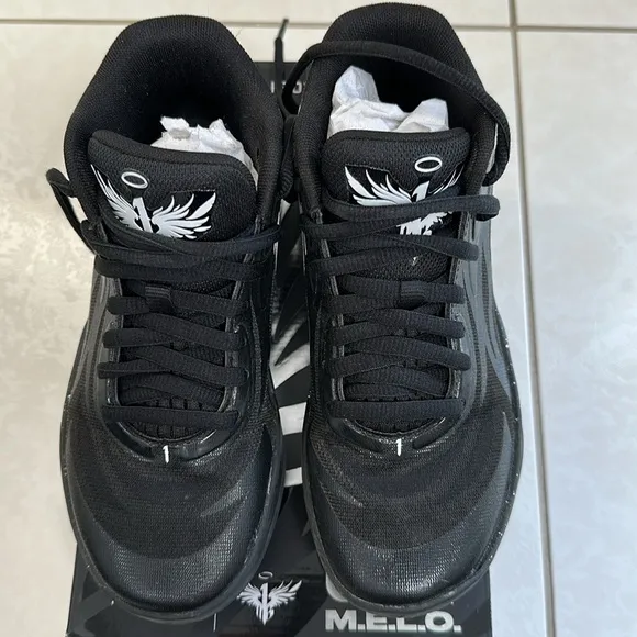 Puma- Lamelo Ball MB.02 “Oreo” black white grade school basketball sneakers