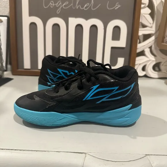 Puma Mb.02 Basketball  Youth Boys Black Sneakers Athletic Shoes size 1Y