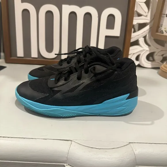 Puma Mb.02 Basketball  Youth Boys Black Sneakers Athletic Shoes size 1Y