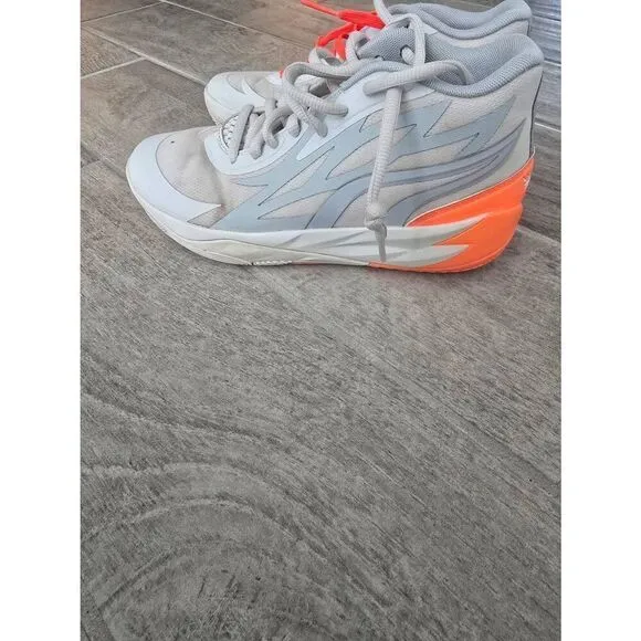 Puma MB.02 Basketball Shoes LaMelo Gorange Gray and Orange Size 6.5