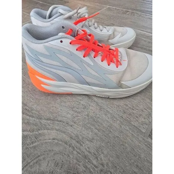 Puma MB.02 Basketball Shoes LaMelo Gorange Gray and Orange Size 6.5