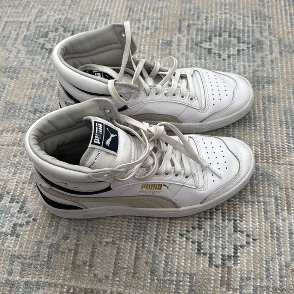 Puma Men's Ralph Sampson Leather Mid-Top Sneakers size 8