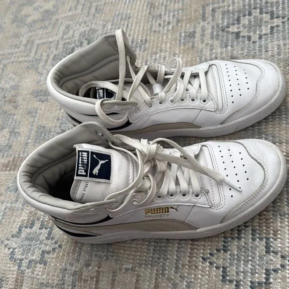 Puma Men's Ralph Sampson Leather Mid-Top Sneakers size 8
