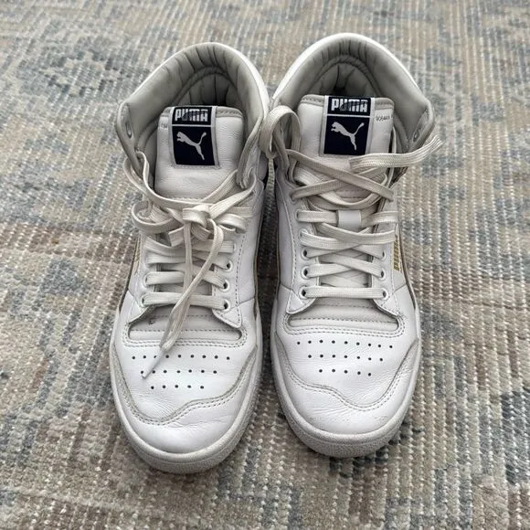 Puma Men's Ralph Sampson Leather Mid-Top Sneakers size 8