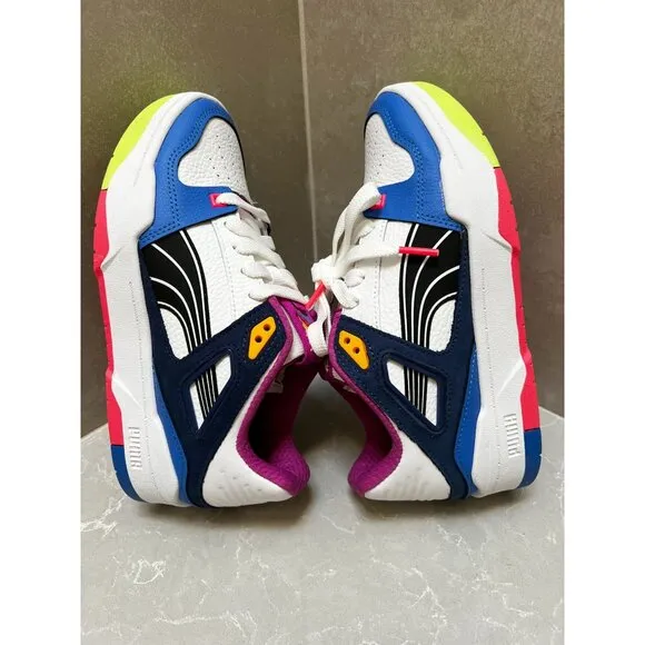 PUMA Slipstream Invader Sunset Sneaker Sz 5 Junior White Black Bluemazing NWB