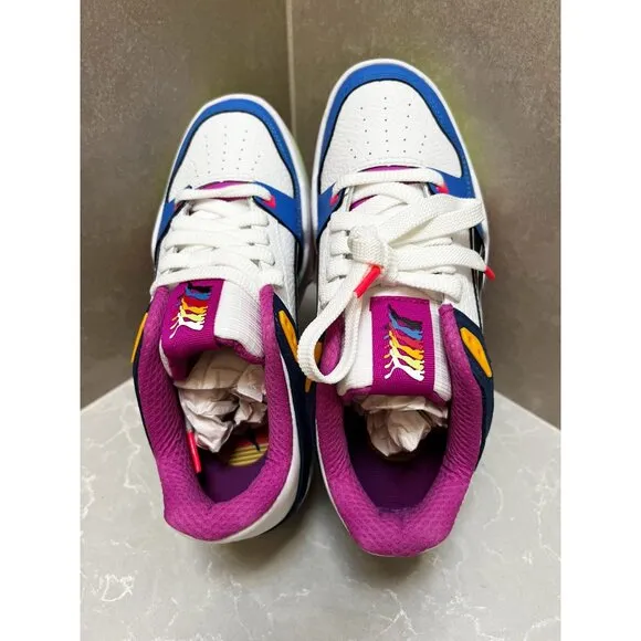 PUMA Slipstream Invader Sunset Sneaker Sz 5 Junior White Black Bluemazing NWB