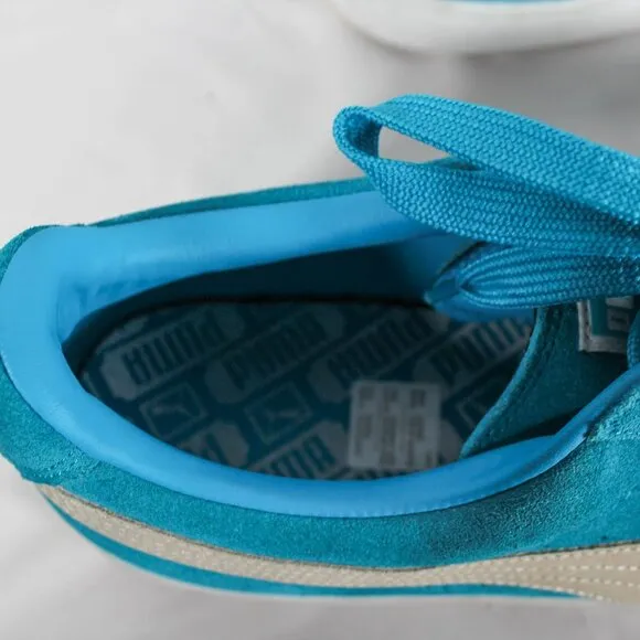 PUMA Suede Classic Aqua Blue White Mens Size 13 Sneaker Tennis Shoe