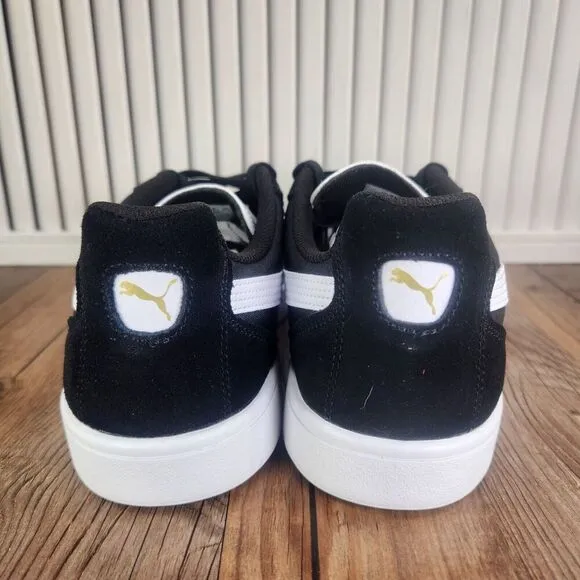 Puma Astro Kick Mens Sz 10.5 Black White Suede Skater Sneakers Shoes 369115-01