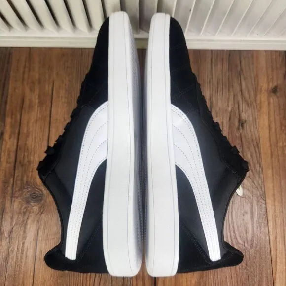 Puma Astro Kick Mens Sz 10.5 Black White Suede Skater Sneakers Shoes 369115-01