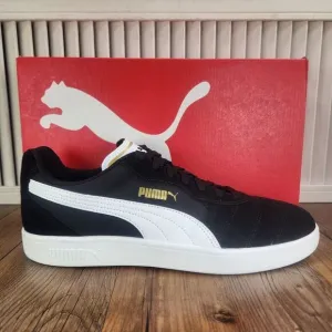 Puma Astro Kick Mens Sz 10.5 Black White Suede Skater Sneakers Shoes 369115-01
