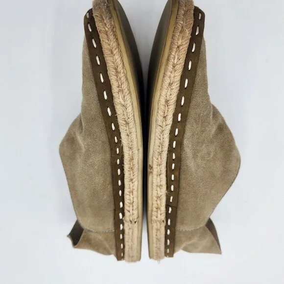 Rag &amp; Bone Canyon Espadrille Suede Flat Loafers Size 35 US 5 Olive Green