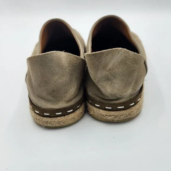 Rag &amp; Bone Canyon Espadrille Suede Flat Loafers Size 35 US 5 Olive Green