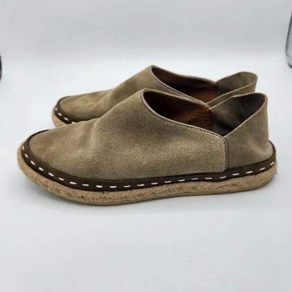 Rag &amp; Bone Canyon Espadrille Suede Flat Loafers Size 35 US 5 Olive Green