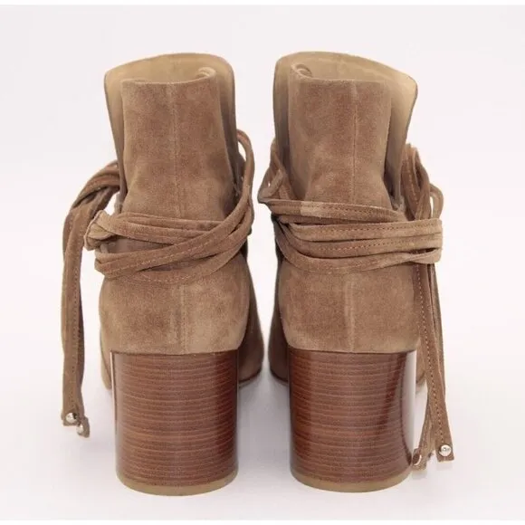 Rag &amp; Bone Dalia II Camel Suede Women's Ankle Boots Sz 38 US 8