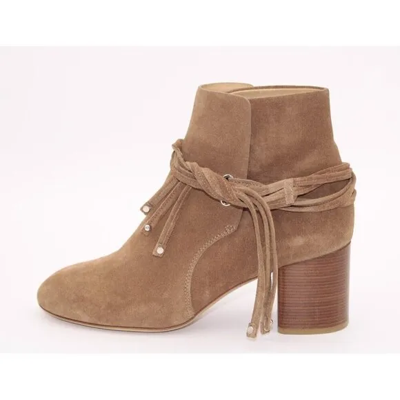 Rag &amp; Bone Dalia II Camel Suede Women's Ankle Boots Sz 38 US 8