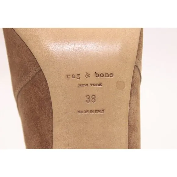 Rag &amp; Bone Dalia II Camel Suede Women's Ankle Boots Sz 38 US 8