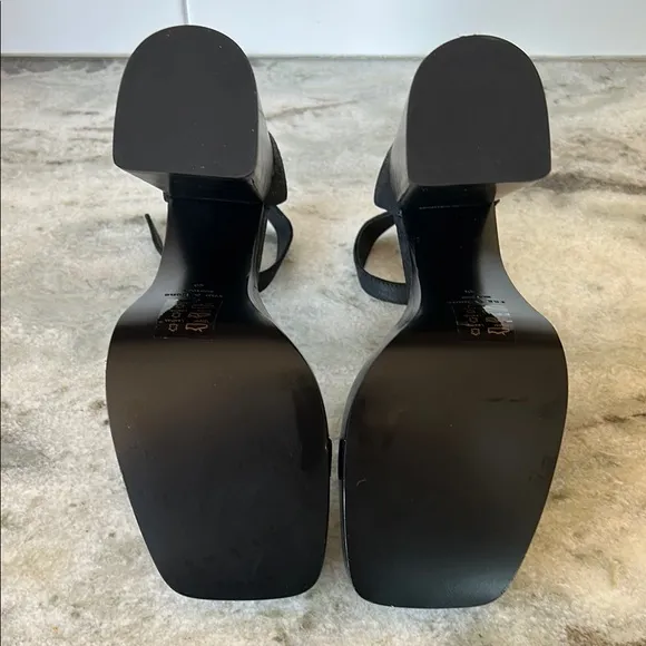 Rag &amp; Bone Matrix Black Suede Ankle-Strap Platform Sandals | 10