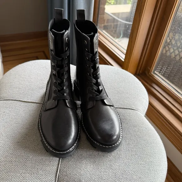 Rag &amp; Bone Shiloh Black Leather boot