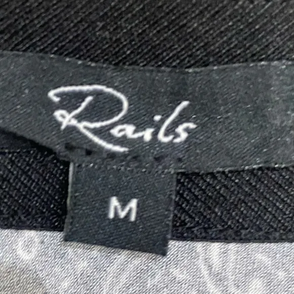 Rails black white bandana print scarf maxi skirt elastic waistband size medium