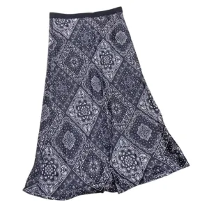 Rails black white bandana print scarf maxi skirt elastic waistband size medium