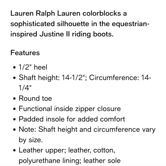Ralph Lauren Justine II Black and Brown Over the Knee Boots