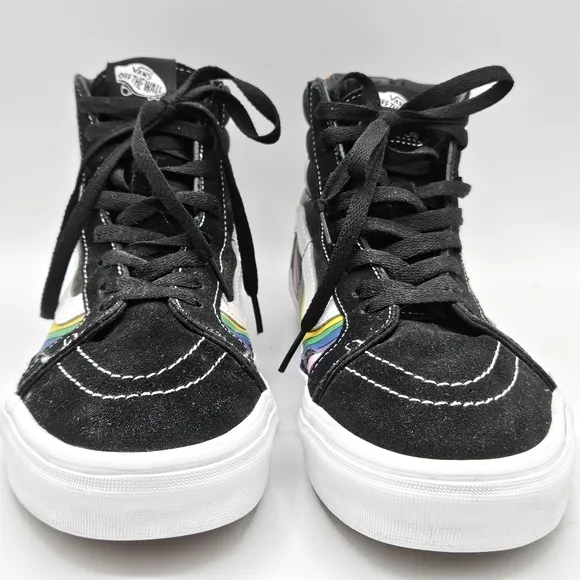 Rare htf Vans sk8-hi refract hightop rainbow skater sneakers size 10 in men