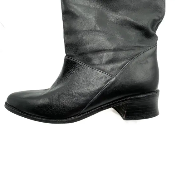Rare Partners Black Leather vintage boots size 8.5 Tara