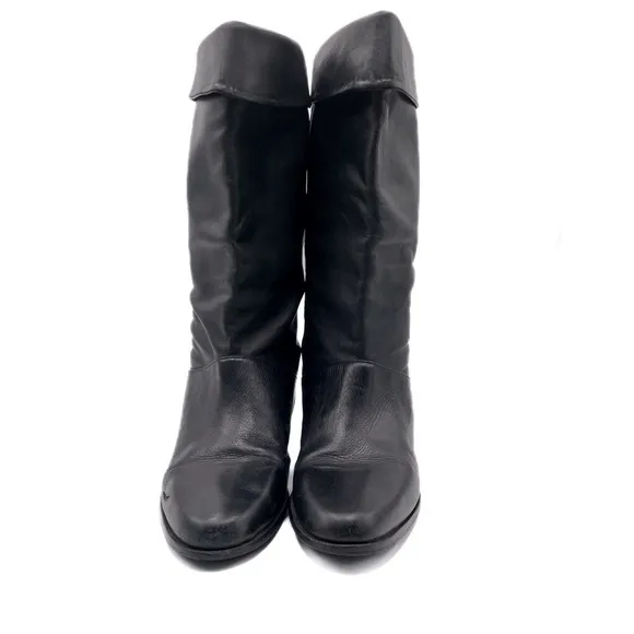 Rare Partners Black Leather vintage boots size 8.5 Tara