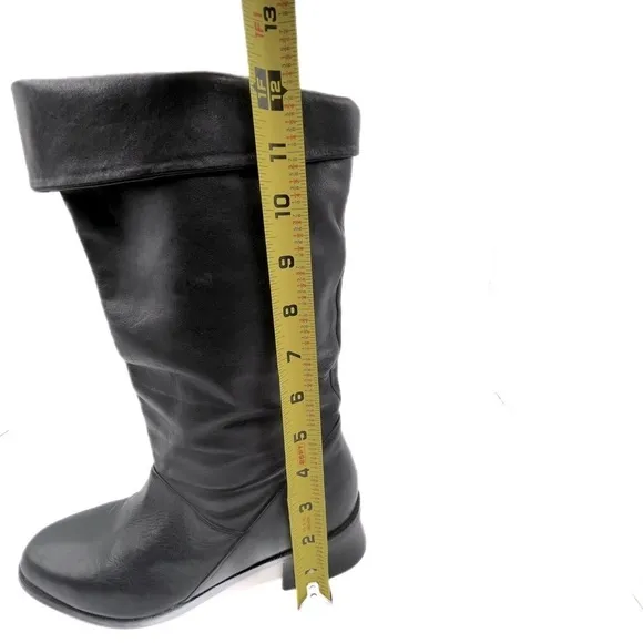 Rare Partners Black Leather vintage boots size 8.5 Tara