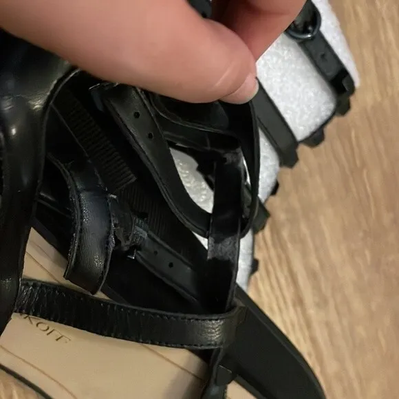 REBECCA MINKOFF shoes black studded gladiator sandals size 6.5