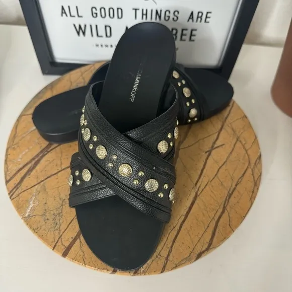 Rebecca Minkoff Tori Studded Black Sandals Size 7.5