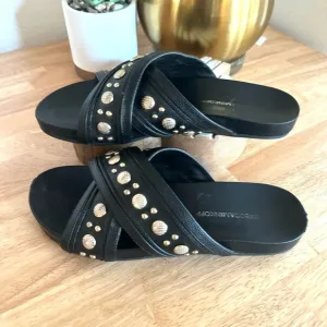 Rebecca Minkoff Tori Studded Black Sandals Size 7.5