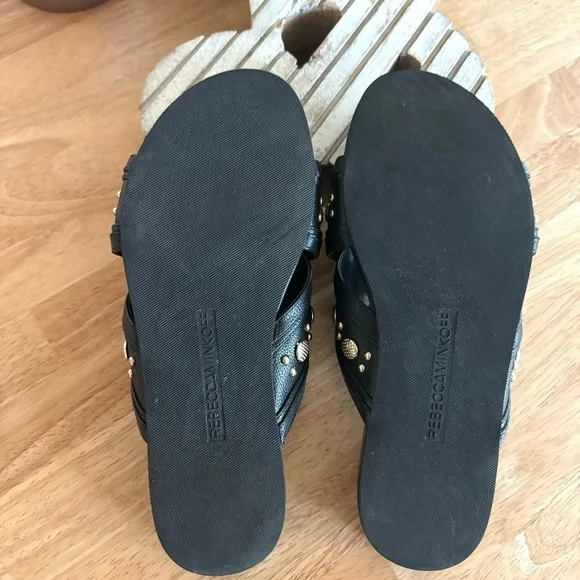 Rebecca Minkoff Tori Studded Black Sandals Size 7.5