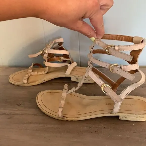 Rebecca Minkoff Nude Studded Gladiator Sandals Size 6.5
