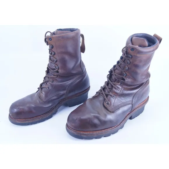 Red Wing Boots 4420 LoggerMax Steel Toe Waterproof Leather Work Mens 10.5 D