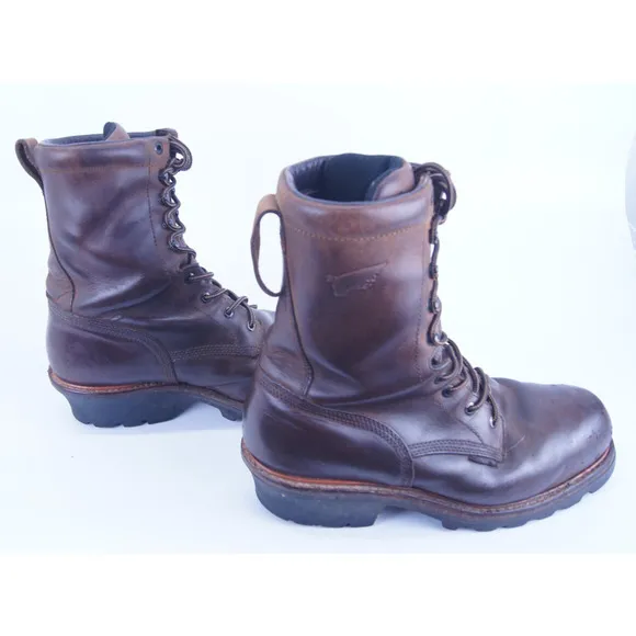 Red Wing Boots 4420 LoggerMax Steel Toe Waterproof Leather Work Mens 10.5 D