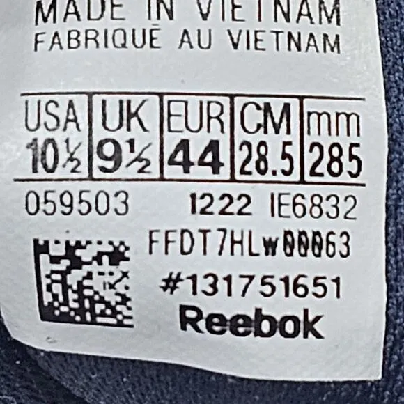 Reebok BB 4000 II IE6832 Sneakers White Navy Leather Basketball Men's Size 10.5